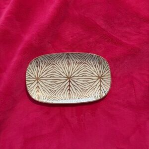 Talianna of NY Lily Pad Ceramic Catchall Tray decorated with 24K gold